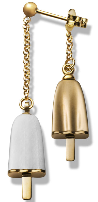 AMBROSINI JEWELS - ORECCHINI doppi ARGENTO 925° ghiacciolo finitura rosé pietra bianca — Ansicht 1