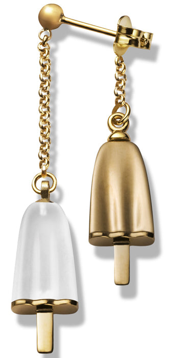 AMBROSINI JEWELS - ORECCHINI doppi ARGENTO 925° ghiacciolo finitura rosé pietra ghiaccio — Ansicht 1