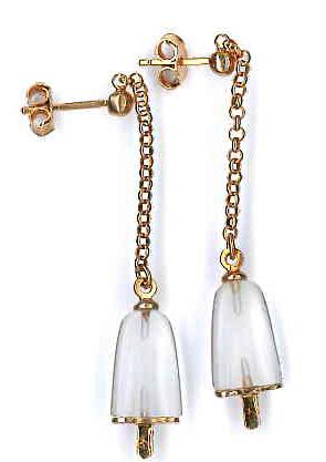 AMBROSINI JEWELS - ORECCHINI ARGENTO 925° ghiacciolo finitura rosé pietra ghiaccio piccoli (14x8mm) — Ansicht 1