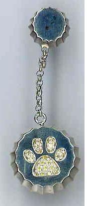 AMBROSINI JEWELS - ORECCHINI ARGENTO 925Â° tappo finitura bianca con pietre zampa — Ansicht 1