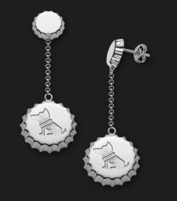AMBROSINI JEWELS - ORECCHINI ARGENTO 925Â° tappo finitura bianca cane — Ansicht 1
