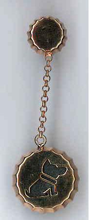 AMBROSINI JEWELS - ORECCHINI ARGENTO 925° tappo finitura rosé cane — Ansicht 1