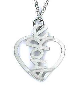 AMBROSINI JEWELS - PENDENTE ARGENTO 925Â° cuore finitura bianca satinato — Ansicht 1