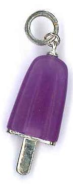 AMBROSINI JEWELS - PENDENTE ARGENTO 925Â° ghiacciolo finitura bianca pietra viola medio (29.5x13 mm) — Ansicht 1
