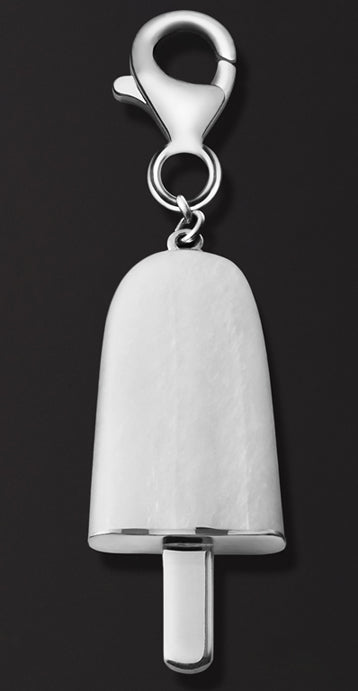 AMBROSINI JEWELS - PENDENTE ARGENTO 925Â° ghiacciolo finitura bianca pietra bianca piccolo (21x14 mm) — Ansicht 1