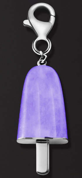 AMBROSINI JEWELS - PENDENTE ARGENTO 925Â° ghiacciolo finitura bianca pietra viola piccolo (21x14 mm) — Ansicht 1