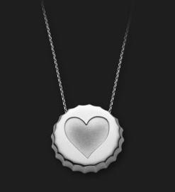 AMBROSINI JEWELS - PENDENTE ARGENTO 925Â° tappo finitura bianca cuore — Ansicht 1
