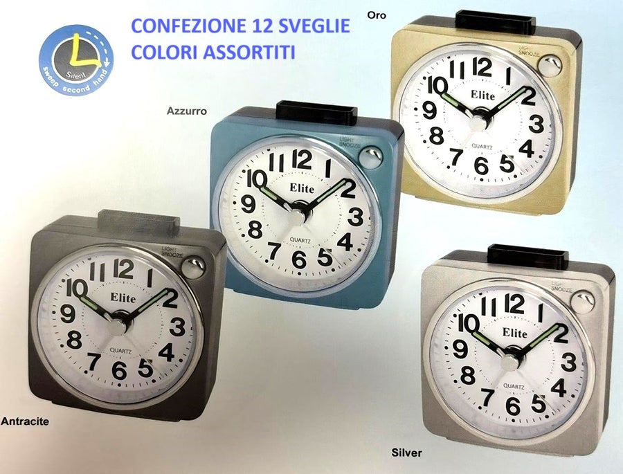 ELITE PACK - Pacco 12 sveglie colori assortiti / pack with 12 Alarm clocks — Ansicht 1