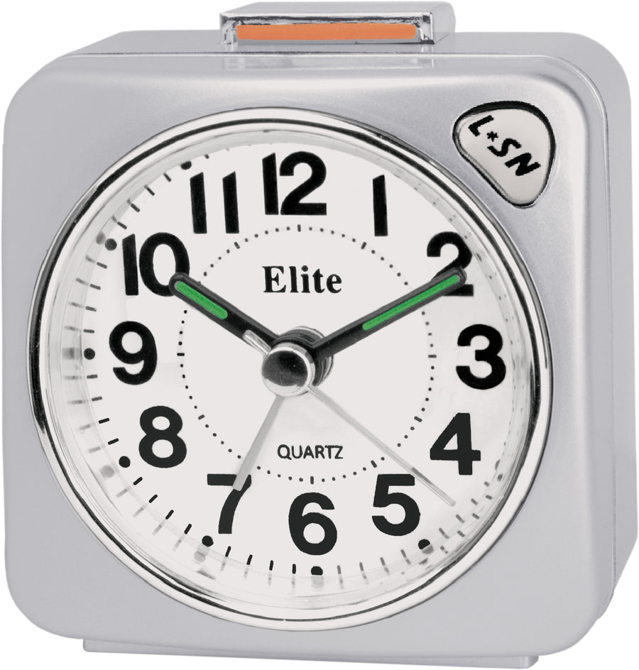 ELITE Sveglia silent con luce e snooze - ARGENTO - Silent alarm clock with light and snooze - SILVER — Ansicht 1