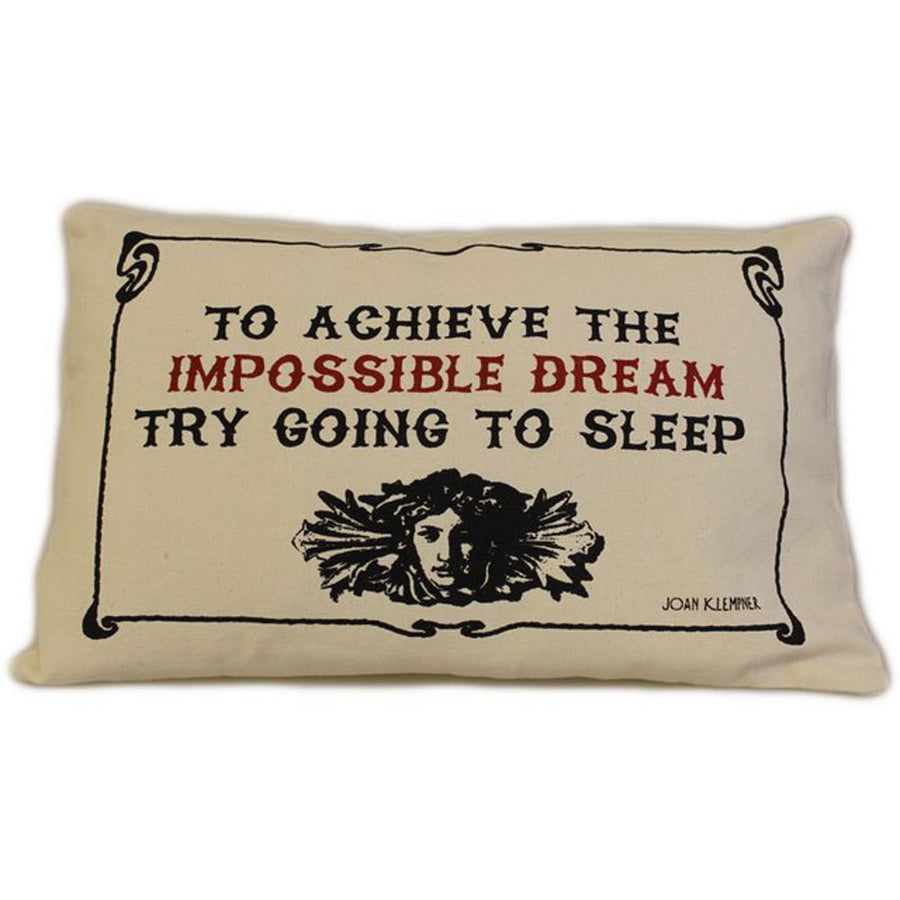 CUSCINI LETTERARI - Copricuscino in Juta lavata / Cotton pillow case IMPOSSIBLE - Size 38x25cm — Ansicht 1