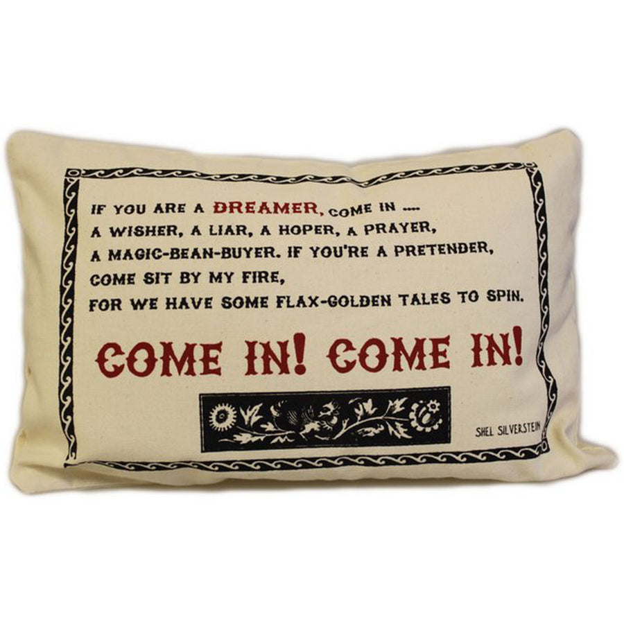 CUSCINI LETTERARI - Copricuscino in Juta lavata / Cotton pillow case COME IN! - Size 38x25cm — Ansicht 1