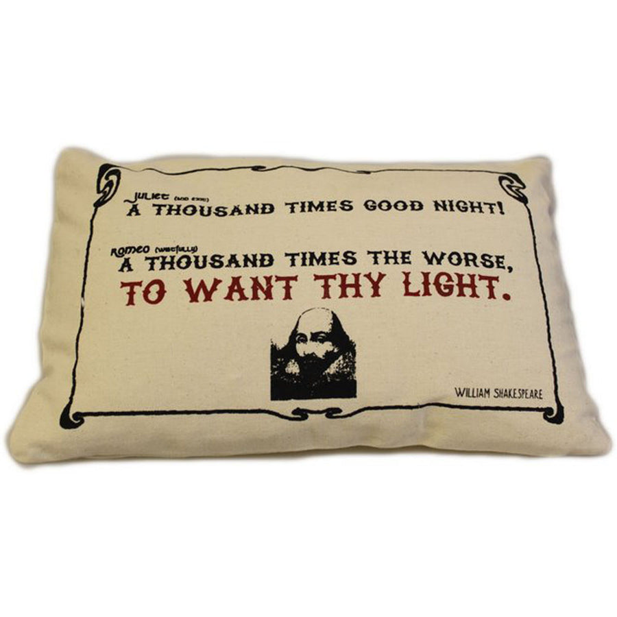 CUSCINI LETTERARI - Copricuscino in Juta lavata / Cotton pillow case WANT THY LIGHT - Size 38x25cm — Ansicht 1