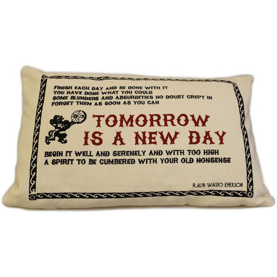 CUSCINI LETTERARI - Copricuscino in Juta lavata / Cotton pillow case TOMORROW - Size 38x25cm — Ansicht 1
