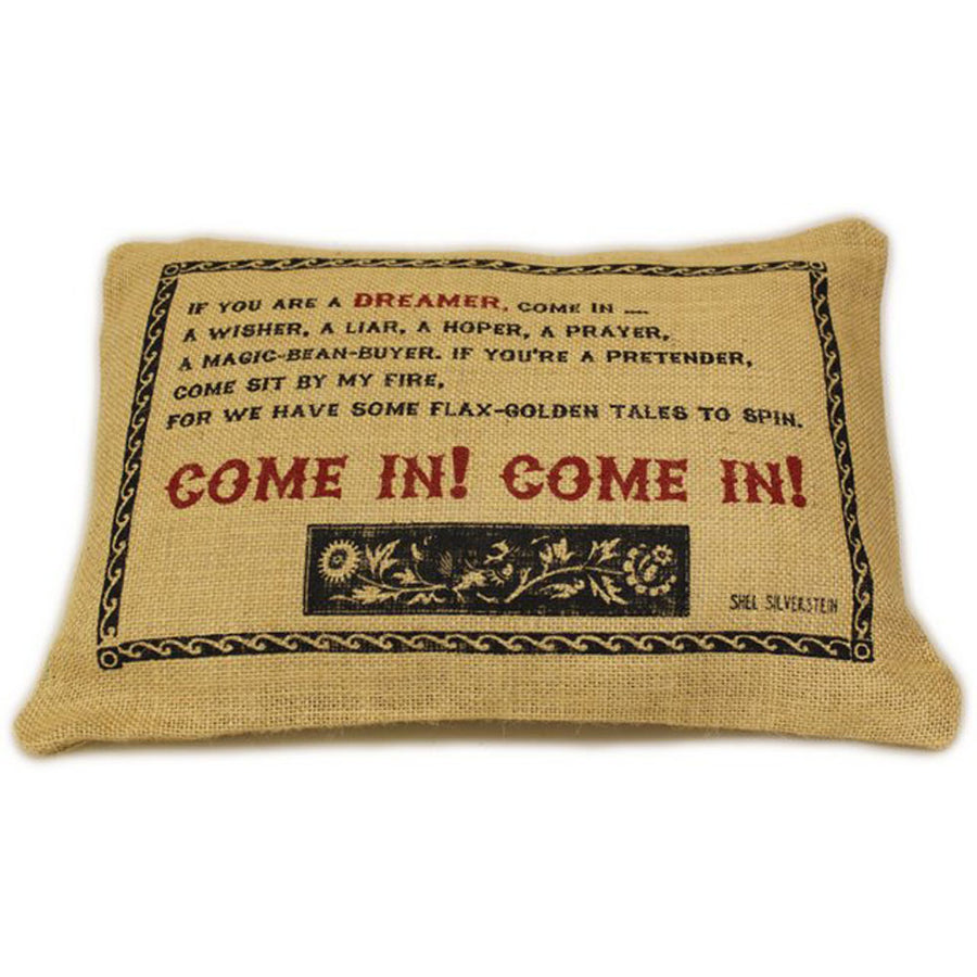 CUSCINI LETTERARI - Copricuscino in Juta lavata / Juta washed pillow case COME IN! - Size 38x25cm — Ansicht 1