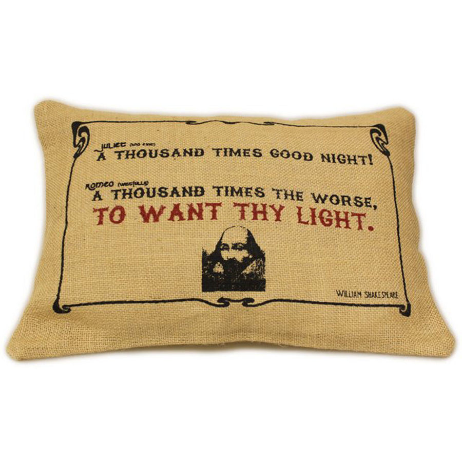 CUSCINI LETTERARI - Copricuscino in Juta lavata / Juta washed pillow case WANT THY LIGHT - Size 38x25cm — Ansicht 1
