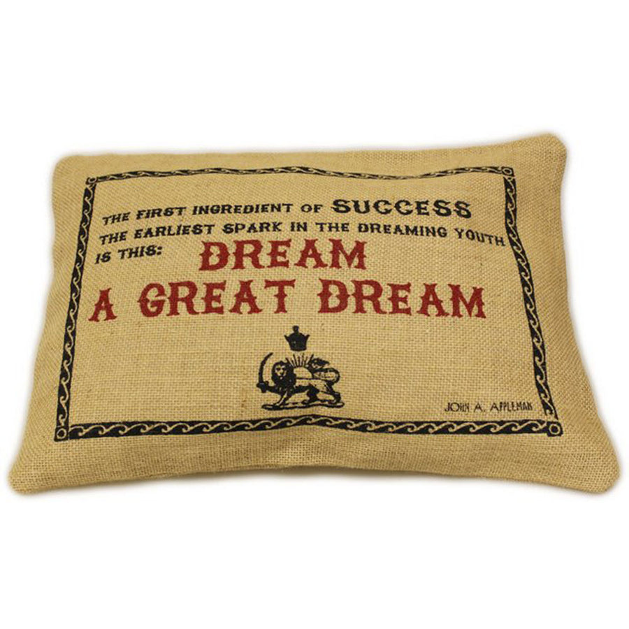 CUSCINI LETTERARI - Copricuscino in Juta lavata / Juta washed pillow case GREAT DREAM - Size 38x25cm — Ansicht 1