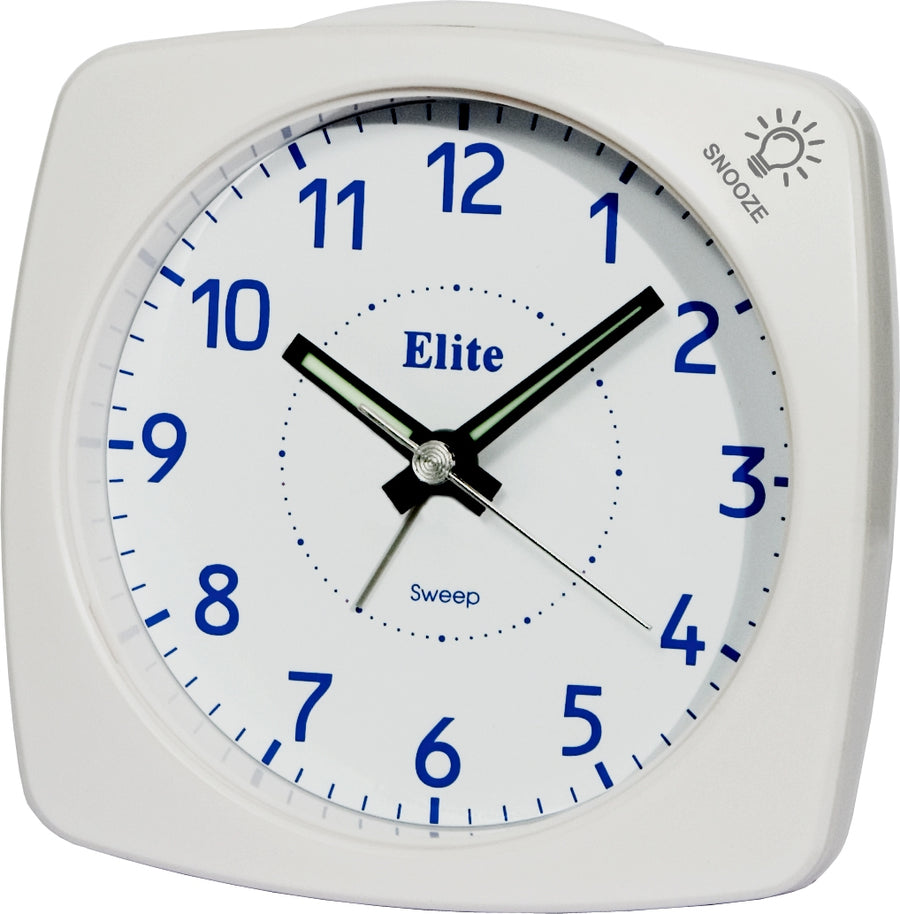ELITE Sveglia silent con luce e snooze - BIANCO - Silent alarm clock with light and snooze - WHITE — Ansicht 1