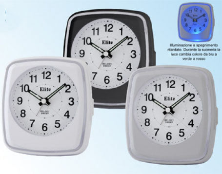 ELITE SVEGLIA ANALOGICA BIANCA / WHITE ALARM CLOCK — Ansicht 1