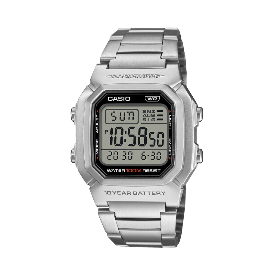 CASIO TIMELESS COLLECTION DIGITAL - DOUBLE TIME, ALARM, CHRONOGRAPH - 10 Year Battery — Ansicht 1