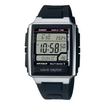 CASIO WAVE CEPTOR - WORLD TIME, RADIO CONTROLLED, Radio signal receiver (EU. USA. Japan) — Ansicht 1